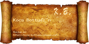 Kocs Bottyán névjegykártya